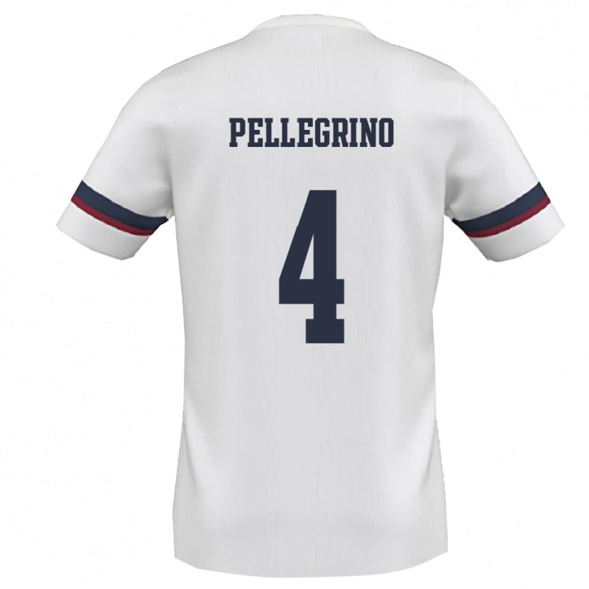 Danxen Dames Francesco Pellegrino #4 Wit Rood Uitshirt Uittenue 2025/26 T-Shirt België