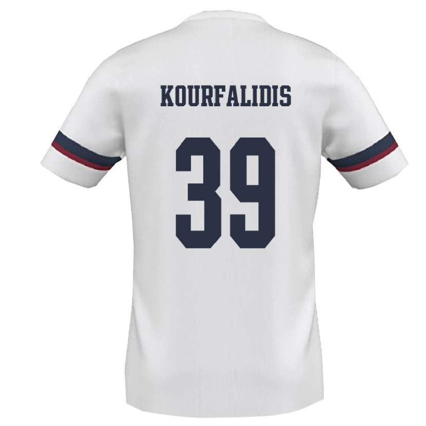 Danxen Dames Christos Kourfalidis #39 Wit Rood Uitshirt Uittenue 2025/26 T-Shirt België