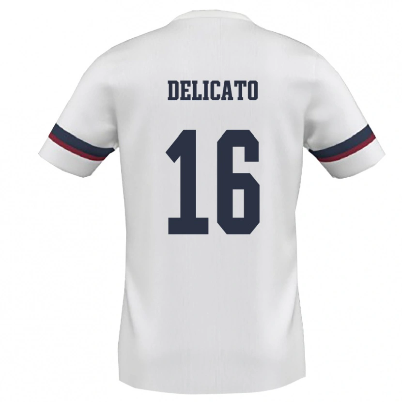 Danxen Dames Gianmario Delicato #16 Wit Rood Uitshirt Uittenue 2025/26 T-Shirt België