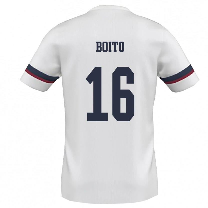 Danxen Dames Lucio Boito #16 Wit Rood Uitshirt Uittenue 2025/26 T-Shirt België