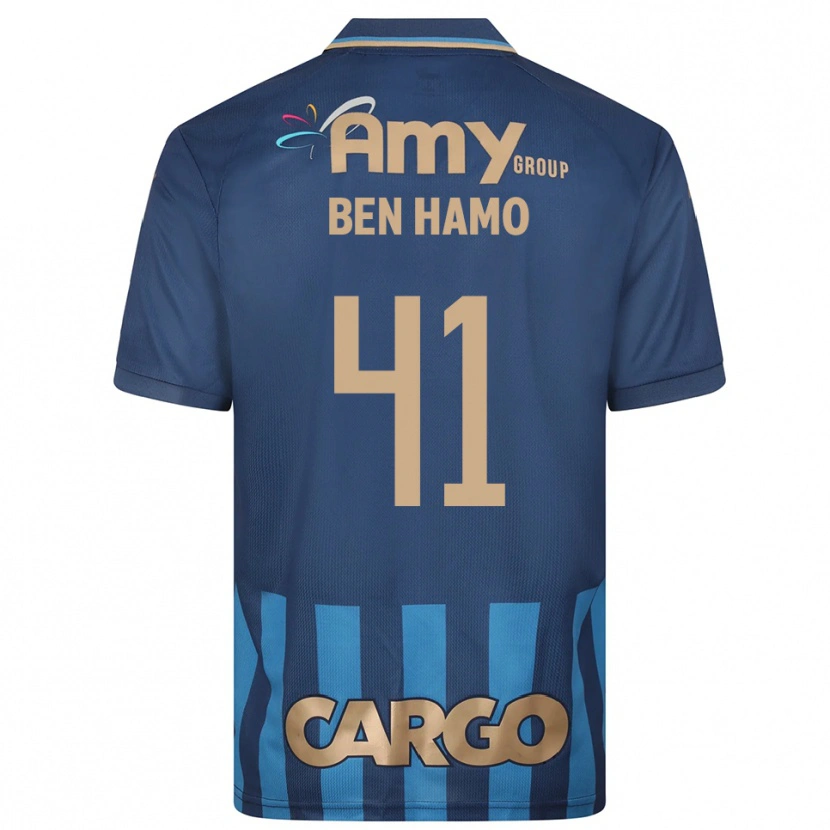 Danxen Dames Itay Ben Hamo #41 Donkerblauw Blauw Uitshirt Uittenue 2025/26 T-Shirt België