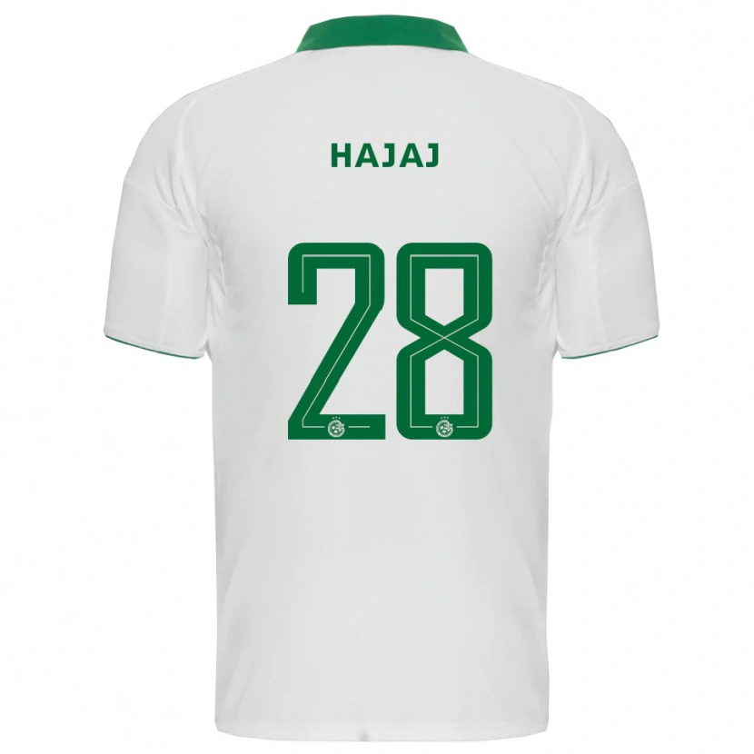 Danxen Dames Ilay Hajaj #28 Wit Groen Uitshirt Uittenue 2025/26 T-Shirt België