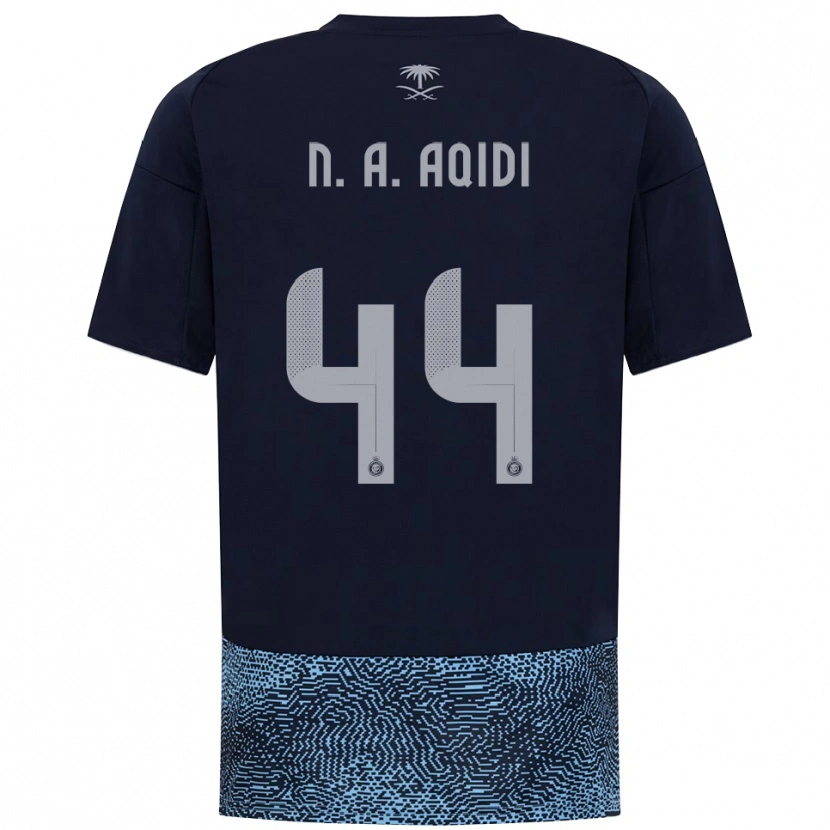 Danxen Dames Nawaf Al-Aqidi #44 Donkerblauw Hemelsblauw Uitshirt Uittenue 2025/26 T-Shirt België