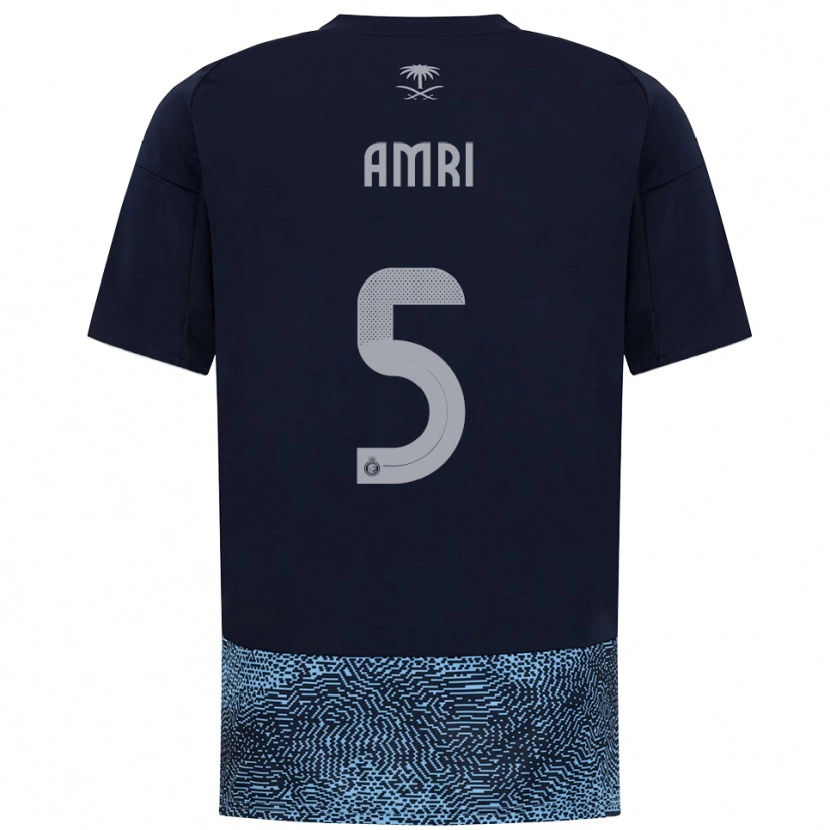 Danxen Dames Abdulelah Al-Amri #5 Donkerblauw Hemelsblauw Uitshirt Uittenue 2025/26 T-Shirt België