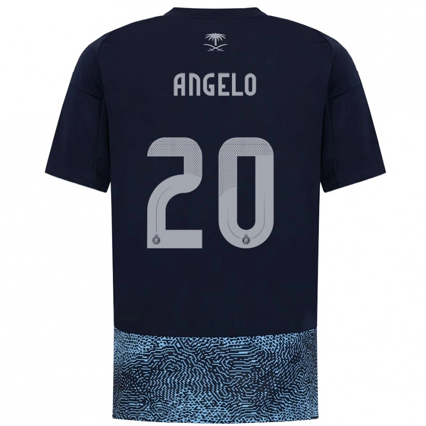 Danxen Dames Ângelo #20 Donkerblauw Hemelsblauw Uitshirt Uittenue 2025/26 T-Shirt België