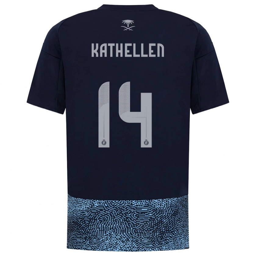 Danxen Dames Kathellen Sousa Feitoza #14 Donkerblauw Hemelsblauw Uitshirt Uittenue 2025/26 T-Shirt België