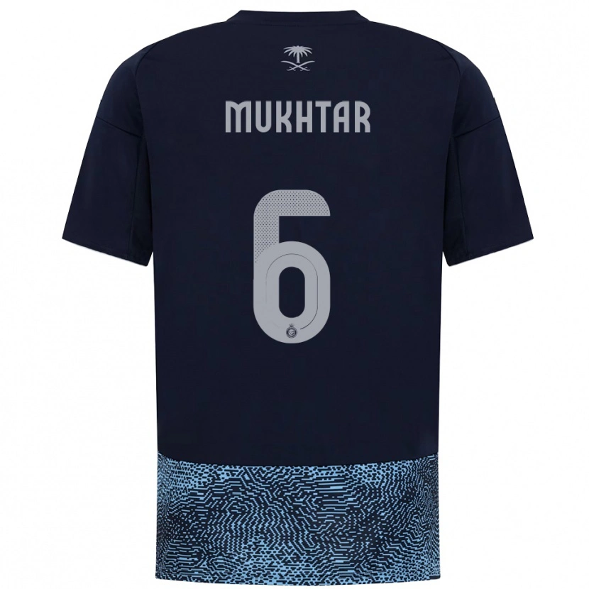 Danxen Dames Mukhtar Ali #6 Donkerblauw Hemelsblauw Uitshirt Uittenue 2025/26 T-Shirt België