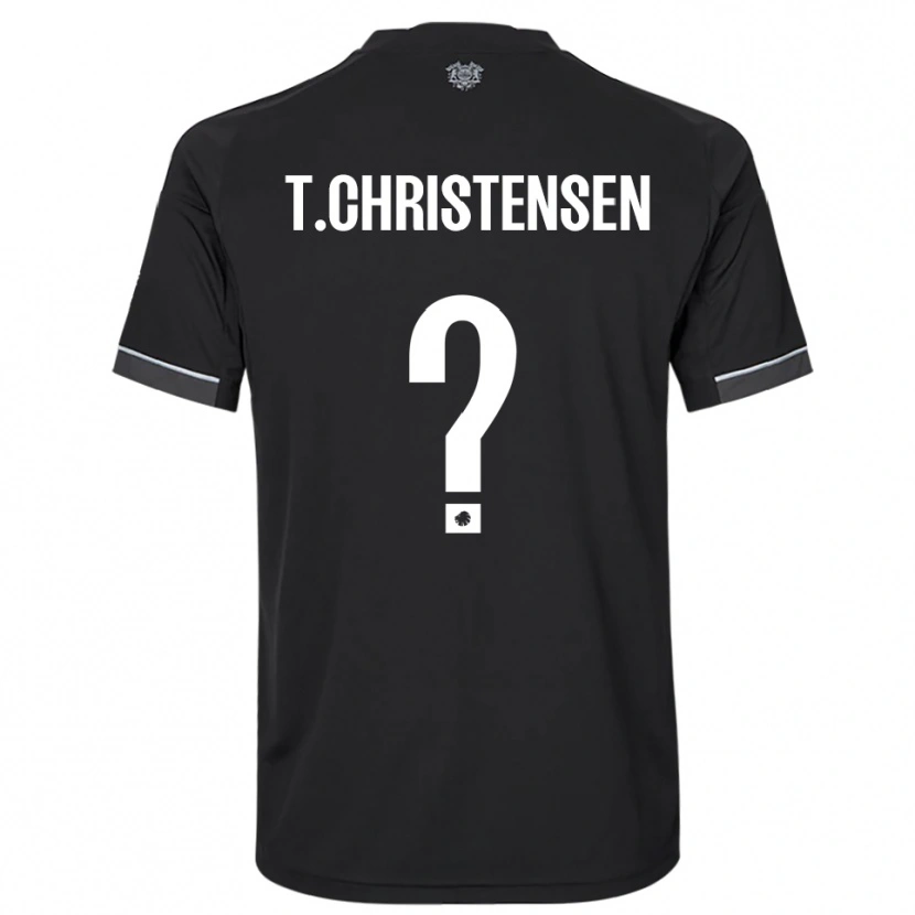 Danxen Dames Tristan Christensen #0 Zwart Wit Uitshirt Uittenue 2025/26 T-Shirt België