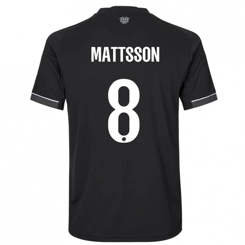 Danxen Dames Magnus Mattsson #8 Zwart Wit Uitshirt Uittenue 2025/26 T-Shirt België