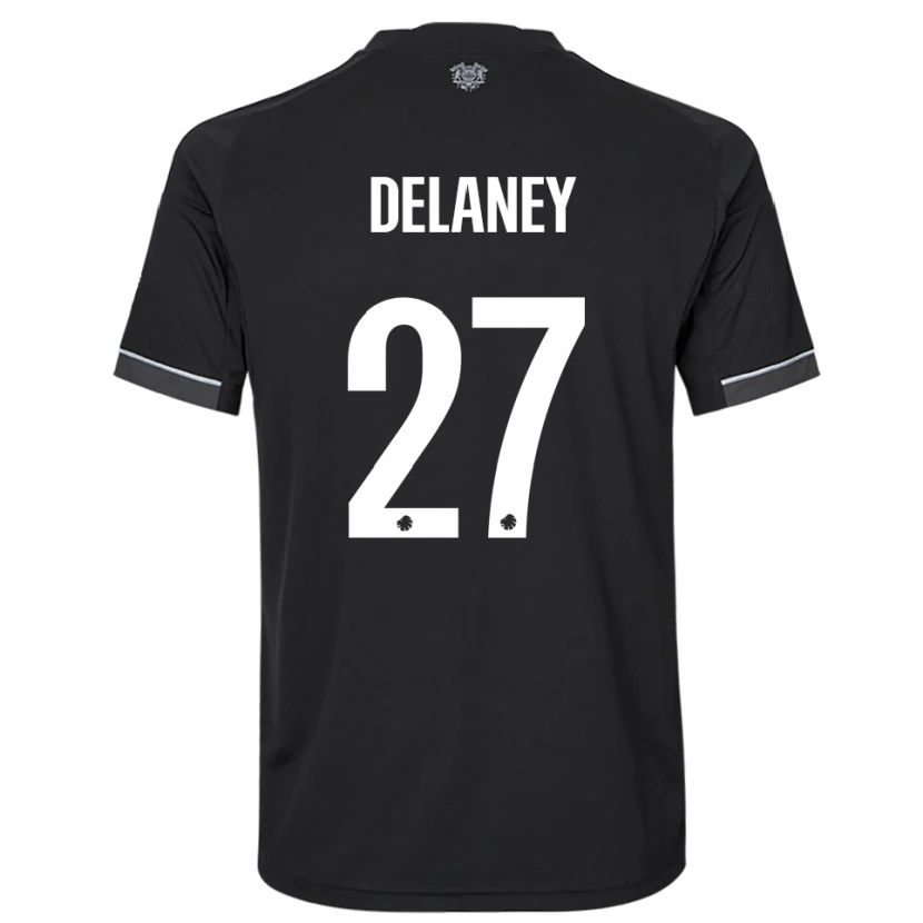 Danxen Dames Thomas Delaney #27 Zwart Wit Uitshirt Uittenue 2025/26 T-Shirt België