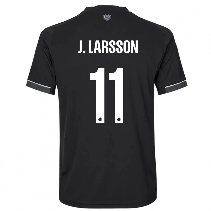 Danxen Dames Jordan Larsson #11 Zwart Wit Uitshirt Uittenue 2025/26 T-Shirt België
