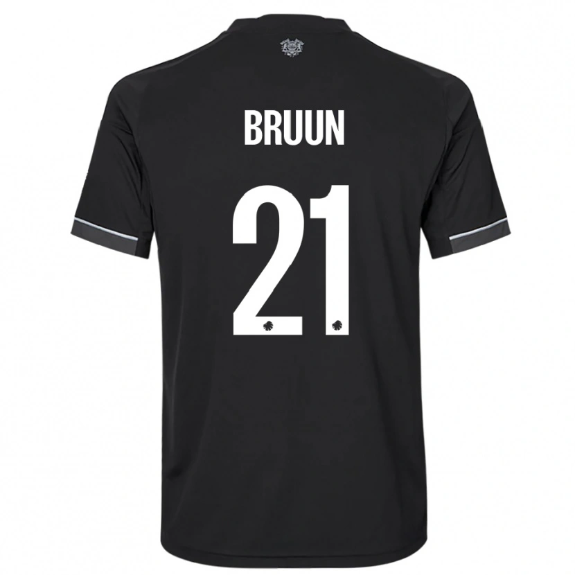Danxen Dames Alfred Bruun #21 Zwart Wit Uitshirt Uittenue 2025/26 T-Shirt België