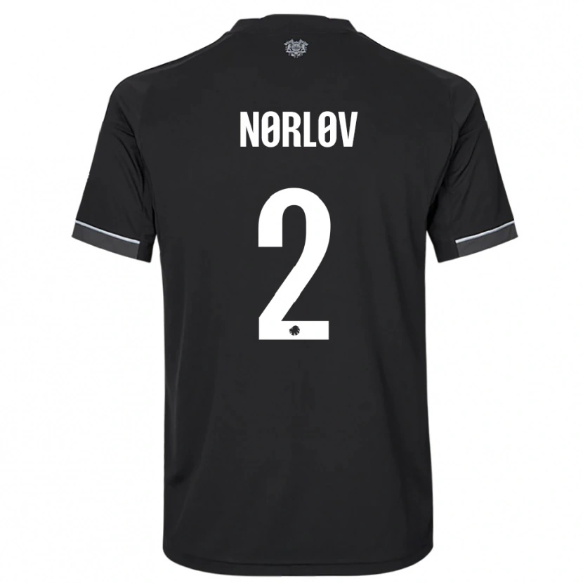Danxen Dames William Nørløv #2 Zwart Wit Uitshirt Uittenue 2025/26 T-Shirt België