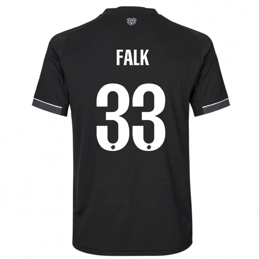 Danxen Dames Rasmus Falk #33 Zwart Wit Uitshirt Uittenue 2025/26 T-Shirt België