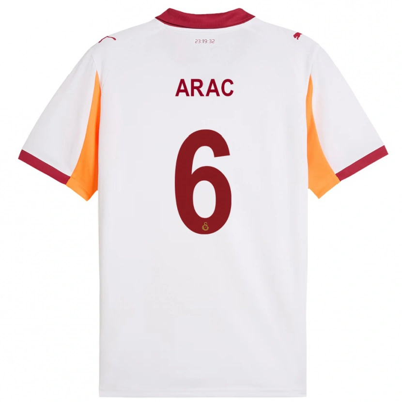 Danxen Dames Ege Araç #6 Wit Rood Uitshirt Uittenue 2025/26 T-Shirt België