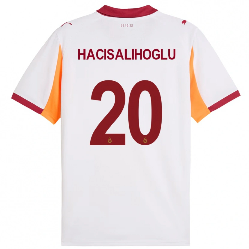 Danxen Dames Arda Hacisalihoglu #20 Wit Rood Uitshirt Uittenue 2025/26 T-Shirt België