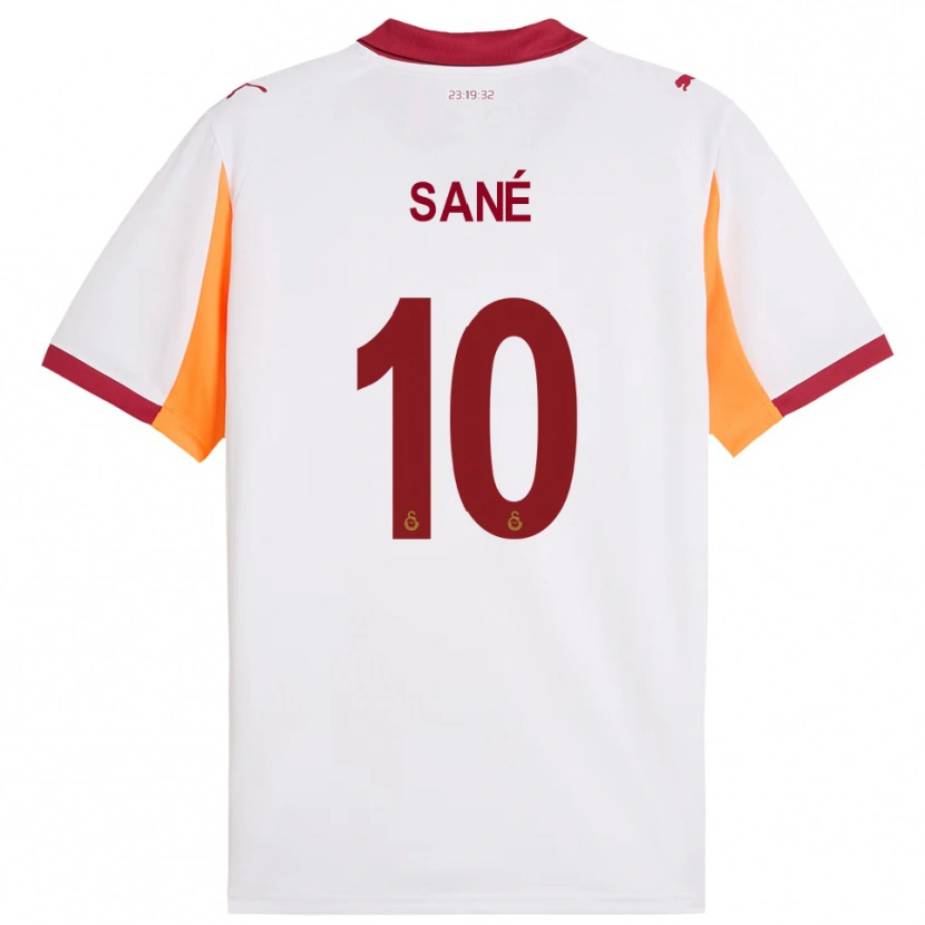 Danxen Dames Leroy Sané #10 Wit Rood Uitshirt Uittenue 2025/26 T-Shirt België