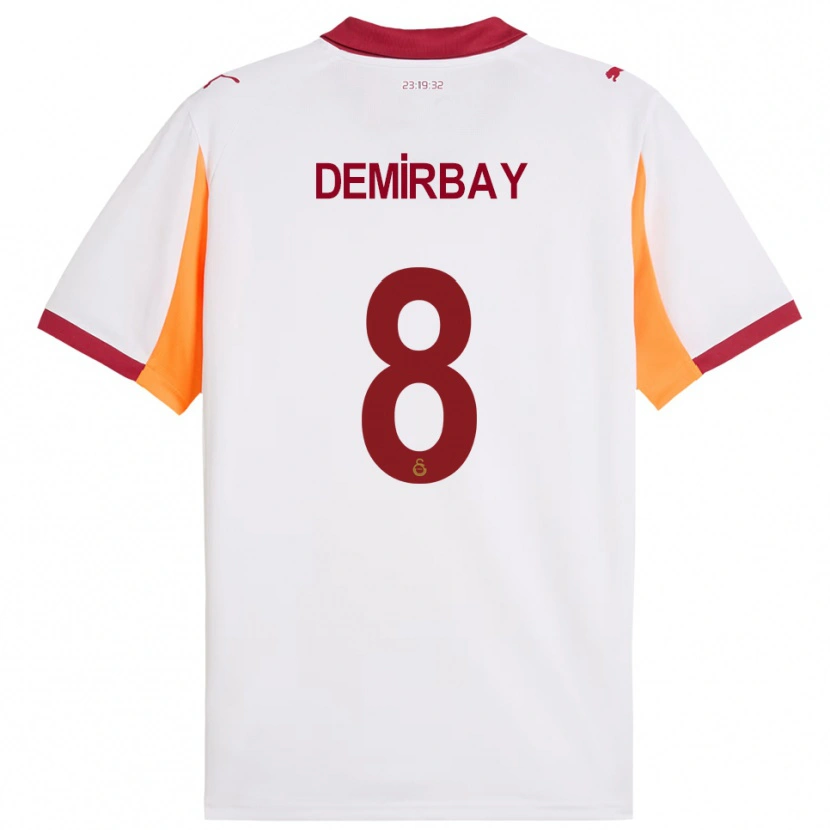Danxen Dames Kerem Demirbay #8 Wit Rood Uitshirt Uittenue 2025/26 T-Shirt België