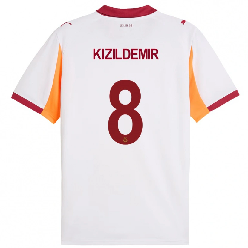 Danxen Dames Berk Kizildemir #8 Wit Rood Uitshirt Uittenue 2025/26 T-Shirt België