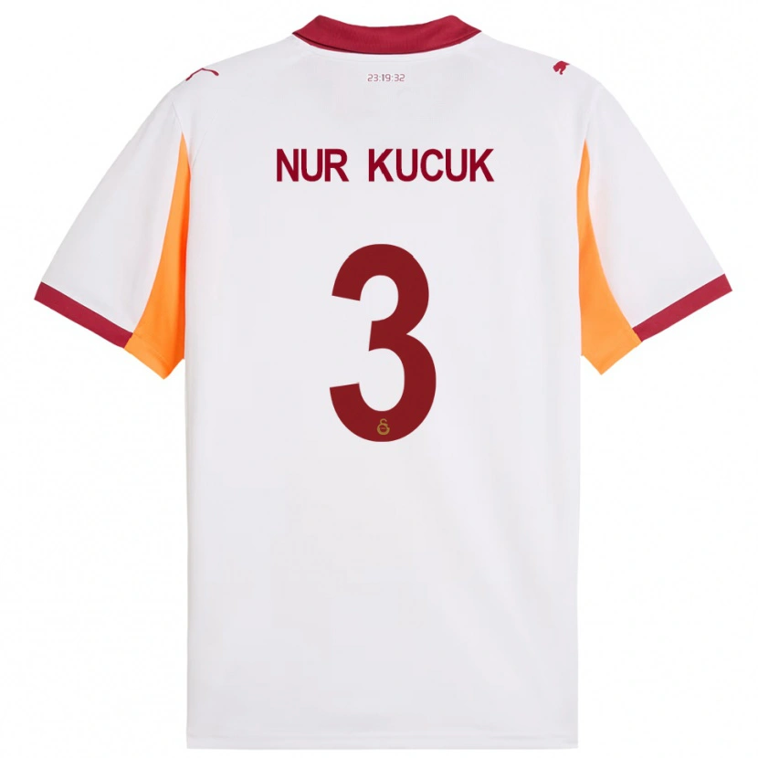 Danxen Dames Rabia Nur Küçük #3 Wit Rood Uitshirt Uittenue 2025/26 T-Shirt België