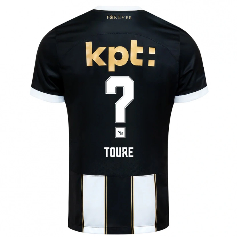 Danxen Dames Luc Toure #0 Zwart Wit Uitshirt Uittenue 2025/26 T-Shirt België
