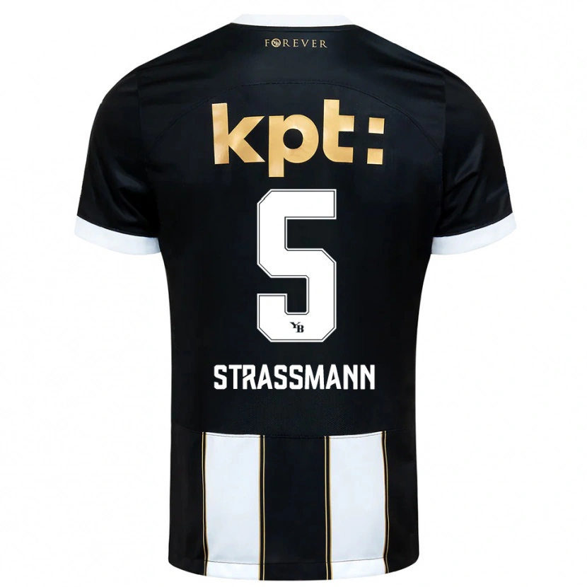 Danxen Dames Sven Strassmann #5 Zwart Wit Uitshirt Uittenue 2025/26 T-Shirt België