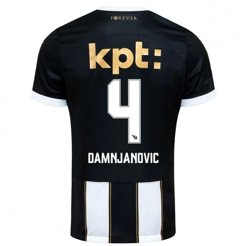 Danxen Dames Lazar Damnjanovic #4 Zwart Wit Uitshirt Uittenue 2025/26 T-Shirt België