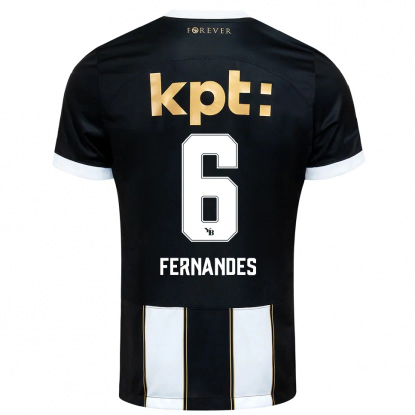 Danxen Dames Edimilson Fernandes #6 Zwart Wit Uitshirt Uittenue 2025/26 T-Shirt België