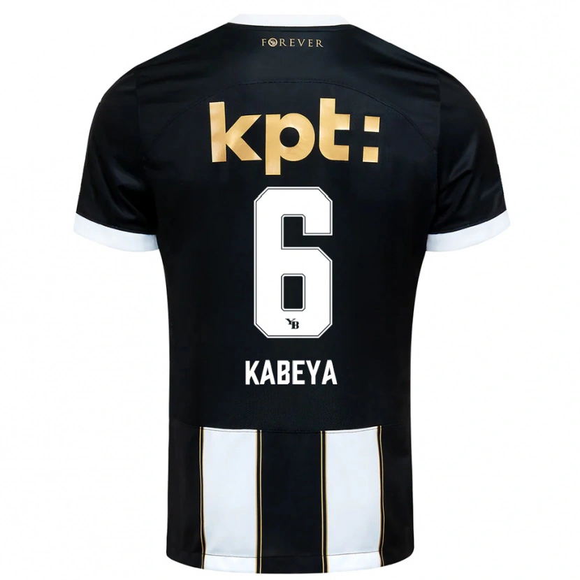 Danxen Dames Benjamin Kabeya #6 Zwart Wit Uitshirt Uittenue 2025/26 T-Shirt België