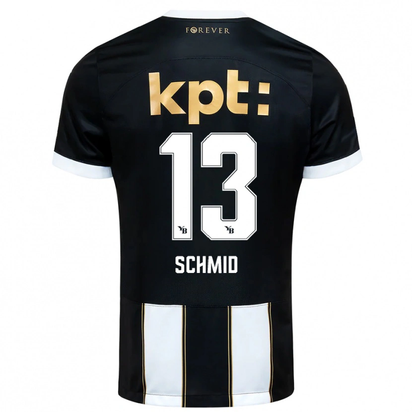 Danxen Dames Benjamin Schmid #13 Zwart Wit Uitshirt Uittenue 2025/26 T-Shirt België
