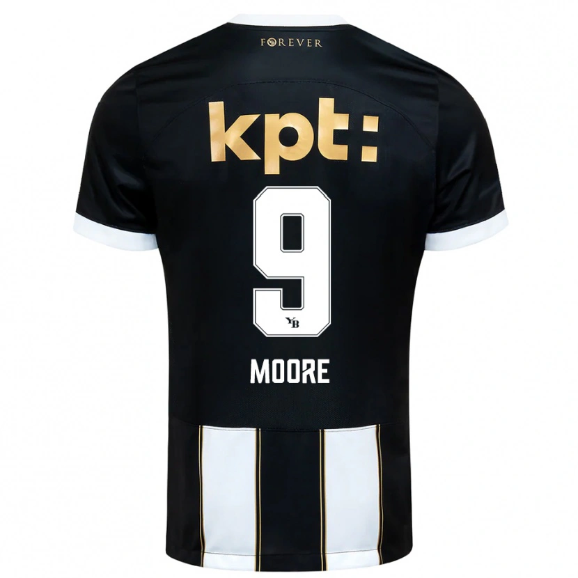 Danxen Dames Jamie Moore #9 Zwart Wit Uitshirt Uittenue 2025/26 T-Shirt België