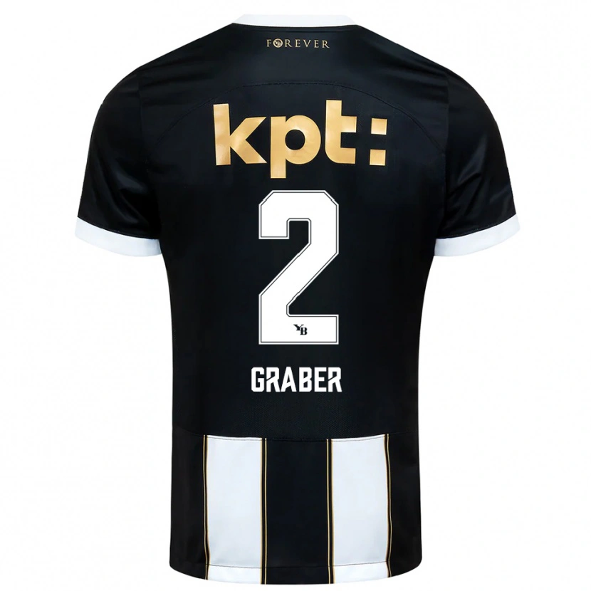 Danxen Dames Simon Graber #2 Zwart Wit Uitshirt Uittenue 2025/26 T-Shirt België