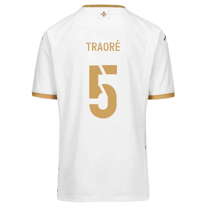 Danxen Dames Franck Traoré #5 Wit Goud Uitshirt Uittenue 2025/26 T-Shirt België