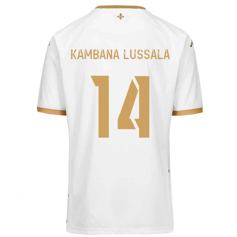 Danxen Dames Francisco Kambana Lussala #14 Wit Goud Uitshirt Uittenue 2025/26 T-Shirt België