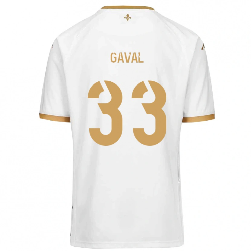 Danxen Dames Aimé Gaval #33 Wit Goud Uitshirt Uittenue 2025/26 T-Shirt België
