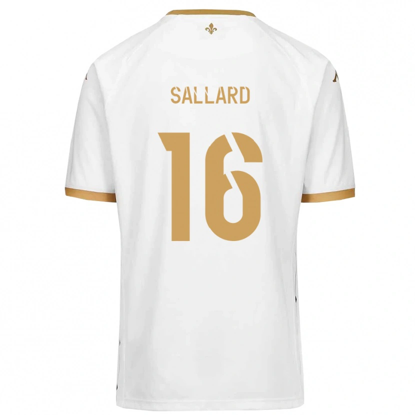 Danxen Dames Romain Sallard #16 Wit Goud Uitshirt Uittenue 2025/26 T-Shirt België