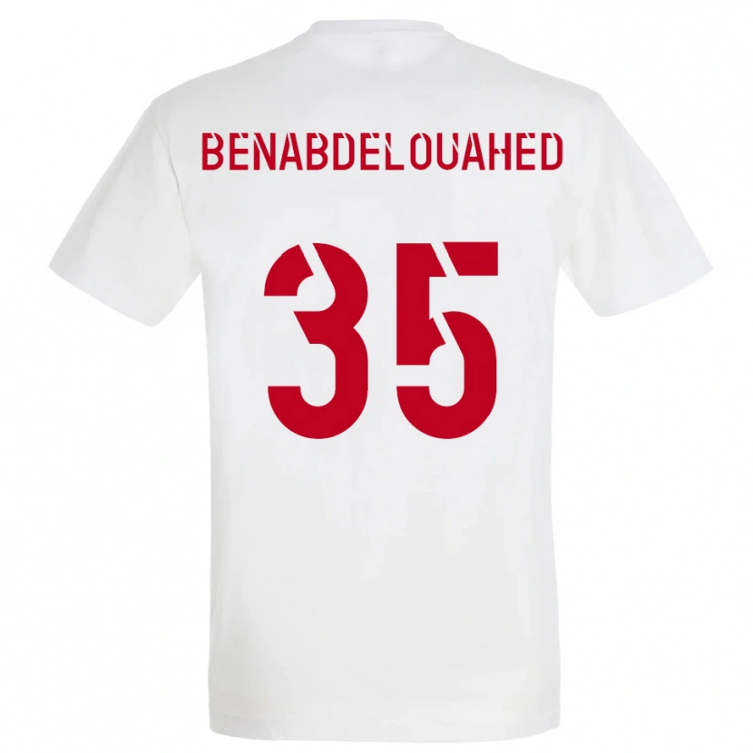 Danxen Dames Kaïs Benabdelouahed #35 Wit Rood Geel Uitshirt Uittenue 2025/26 T-Shirt België