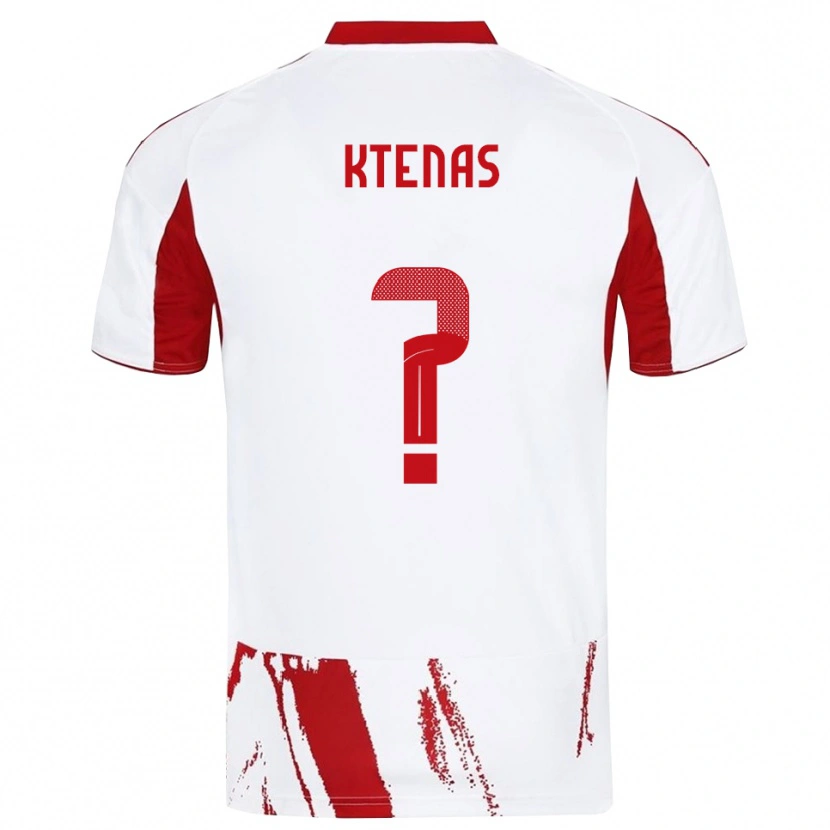 Danxen Dames Vasilios Ktenas #0 Wit Rood Uitshirt Uittenue 2025/26 T-Shirt België