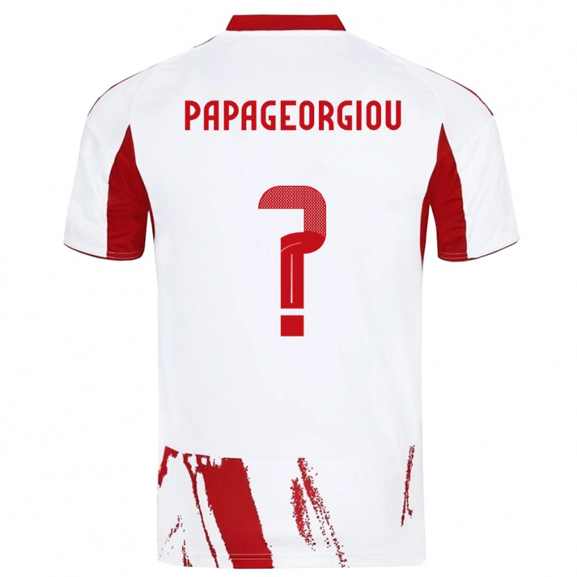 Danxen Dames Konstantinos Papageorgiou #0 Wit Rood Uitshirt Uittenue 2025/26 T-Shirt België