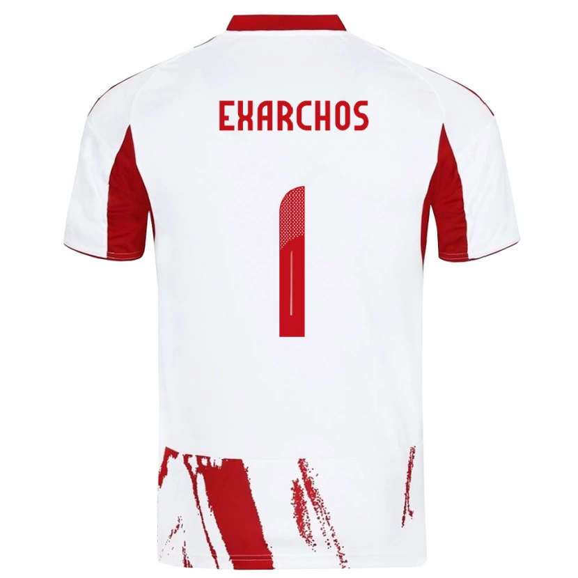 Danxen Dames Alexandros Exarchos #1 Wit Rood Uitshirt Uittenue 2025/26 T-Shirt België