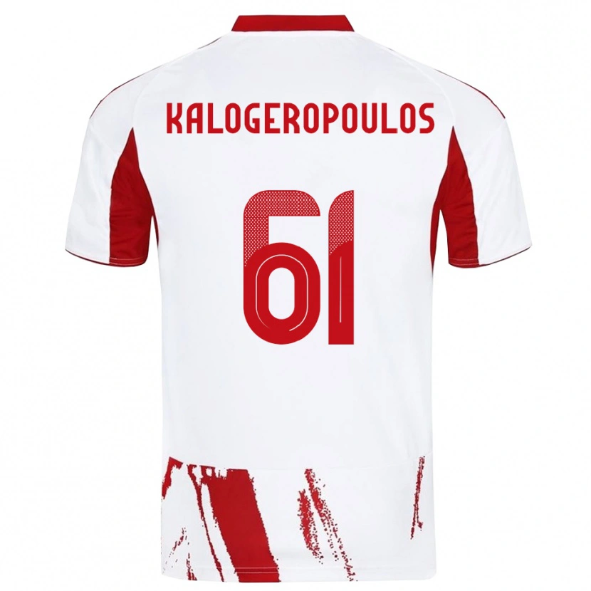 Danxen Dames Alexios Kalogeropoulos #61 Wit Rood Uitshirt Uittenue 2025/26 T-Shirt België