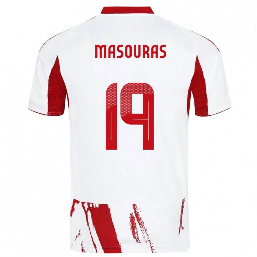 Danxen Dames Georgios Masouras #19 Wit Rood Uitshirt Uittenue 2025/26 T-Shirt België