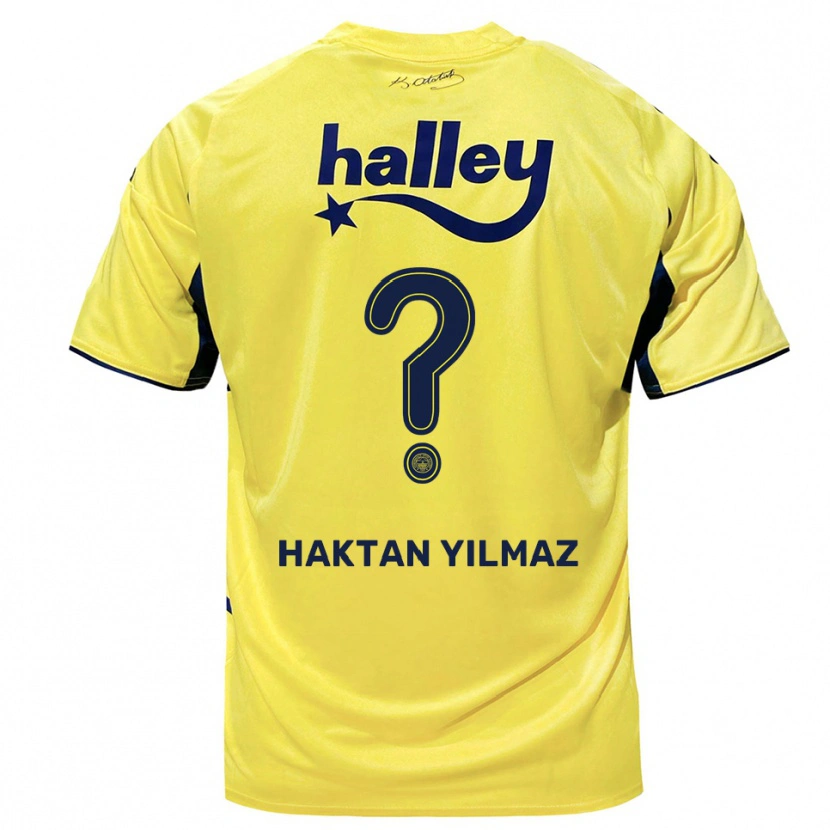 Danxen Dames Haktan Yılmaz #0 Geel Donkerblauw Uitshirt Uittenue 2025/26 T-Shirt België