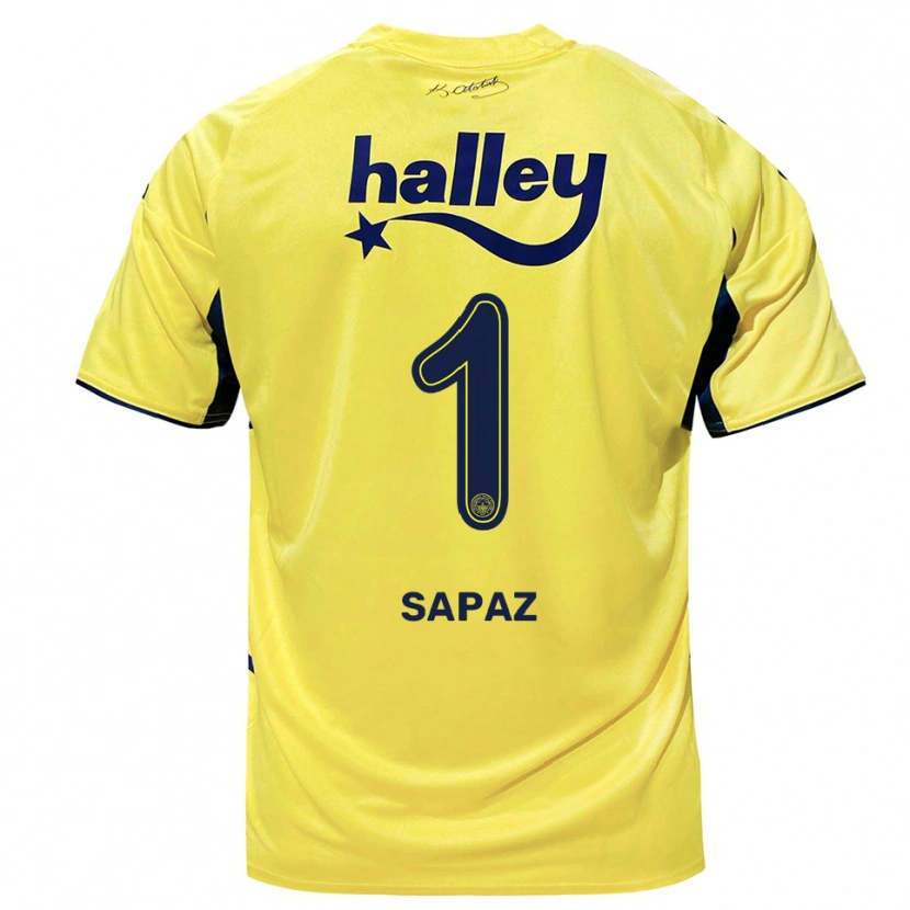 Danxen Dames Kuzey Sapaz #1 Geel Donkerblauw Uitshirt Uittenue 2025/26 T-Shirt België