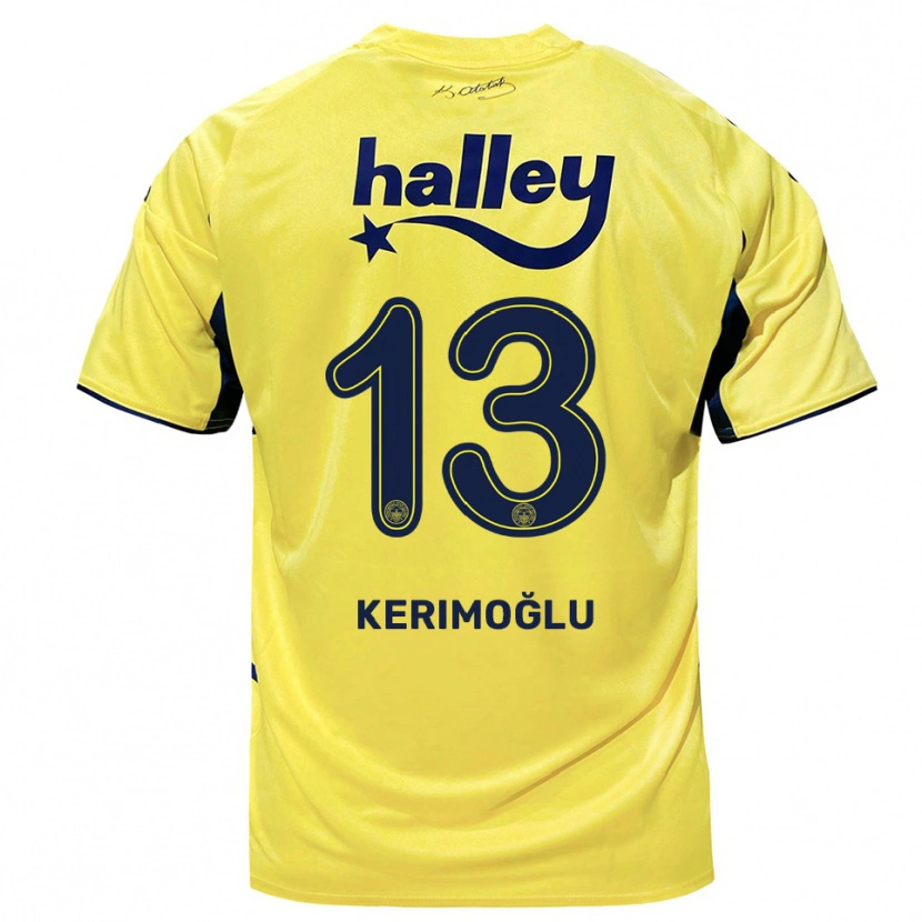 Danxen Dames Zeynep Kerimoğlu #13 Geel Donkerblauw Uitshirt Uittenue 2025/26 T-Shirt België