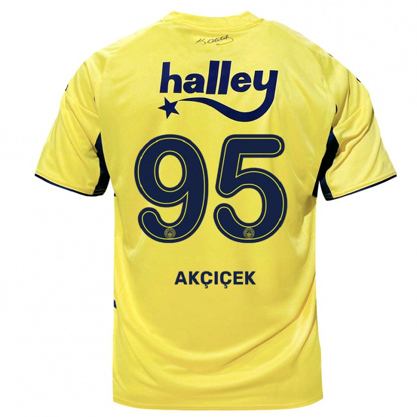 Danxen Dames Yusuf Akçiçek #95 Geel Donkerblauw Uitshirt Uittenue 2025/26 T-Shirt België