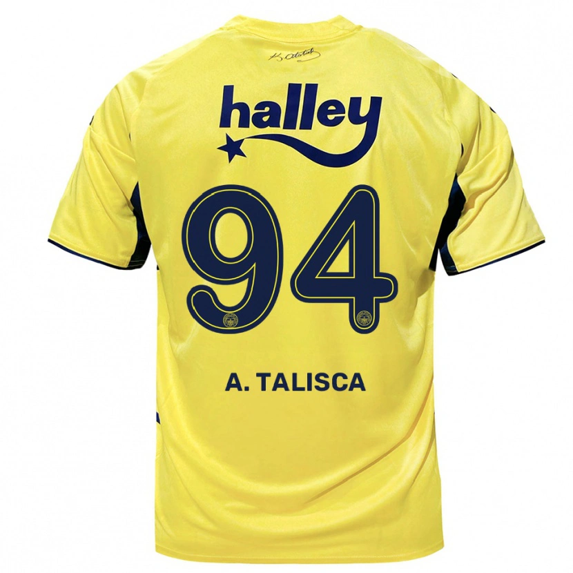 Danxen Dames Talisca #94 Geel Donkerblauw Uitshirt Uittenue 2025/26 T-Shirt België