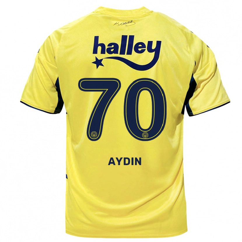 Danxen Dames Oğuz Aydın #70 Geel Donkerblauw Uitshirt Uittenue 2025/26 T-Shirt België