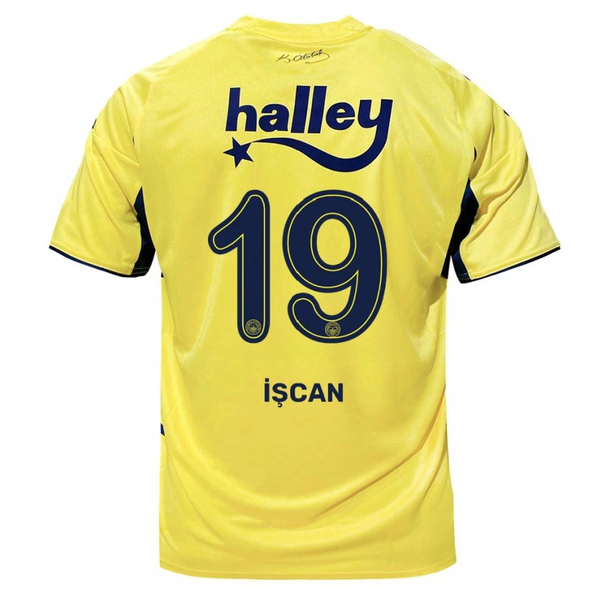 Danxen Dames Berkay İşcan #19 Geel Donkerblauw Uitshirt Uittenue 2025/26 T-Shirt België