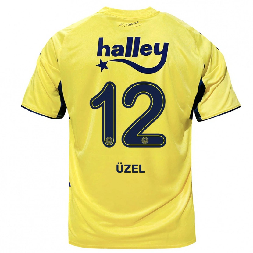 Danxen Dames Nevzat Üzel #12 Geel Donkerblauw Uitshirt Uittenue 2025/26 T-Shirt België